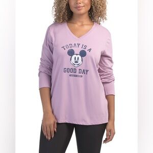NWT! Disney LIFE IS GOOD Good Day Long Sleeve Graphic Knit Top